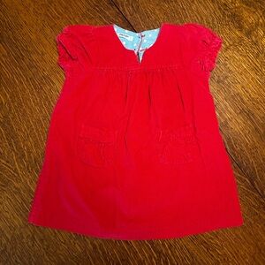 Red corduroy Baby Boden dress